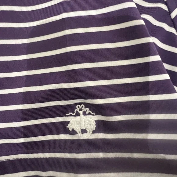 Brooks Brothers Purple and White Striped Polo - Picture 3 of 4